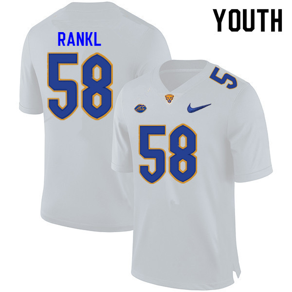 Youth #58 Terrence Rankl Pitt Panthers College Football Jerseys Sale-White